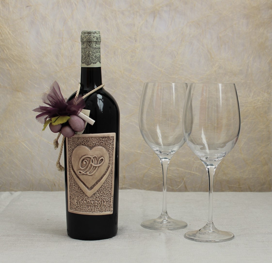 Porta bottiglie di vino da tavolo con design floreale orchidea